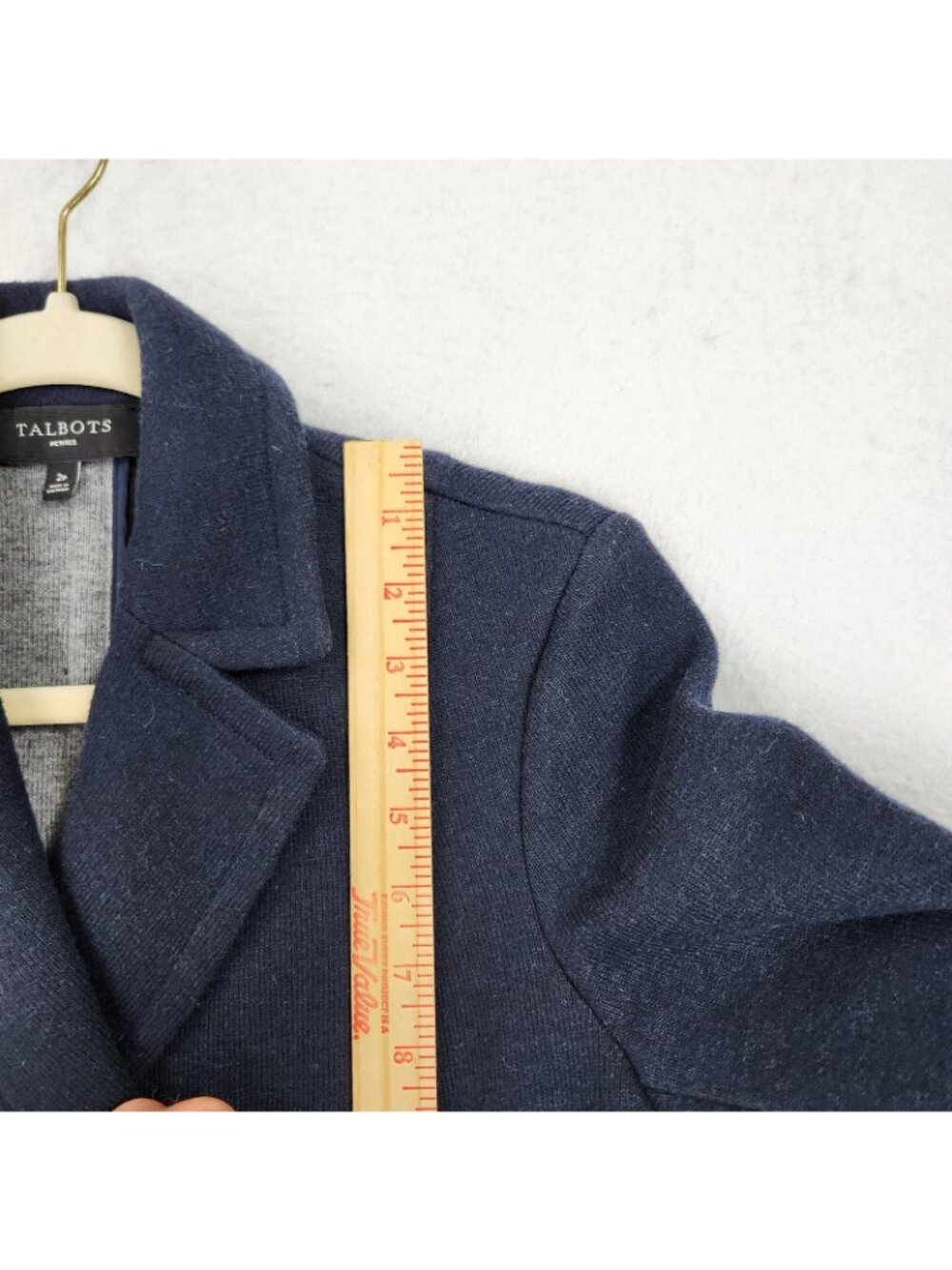 Talbots Jacket Womens 2 Petite Navy Blue Double Breasted Blazer Wool Blend - Picture 4 of 11